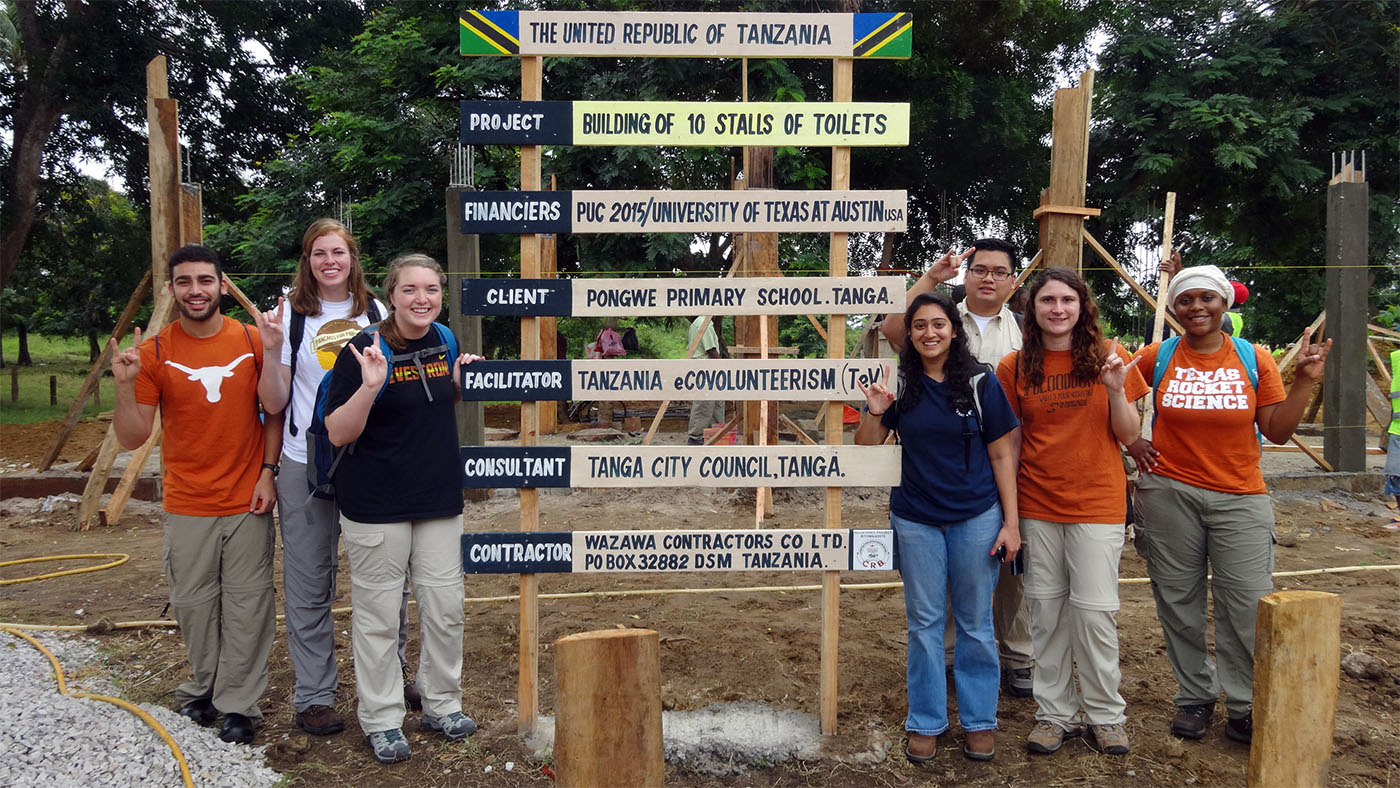 UT Austin at the Pongwe Primary School in Tanzania