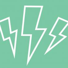 illustration of lightning bolts